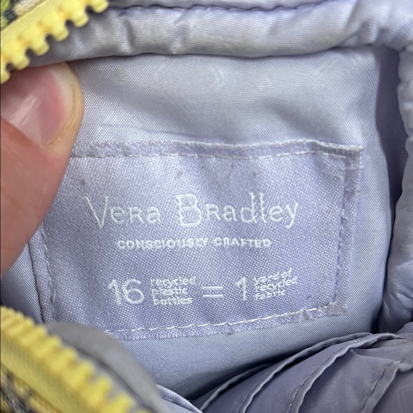 Vera Bradley Yellow Floral Crossbody water bottle  Bag - Picture 3 of 9